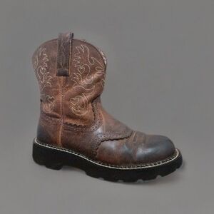 Ariat 14930 Fatbaby Russet Rebel Boots Womens 7.5B Western Brown Leather